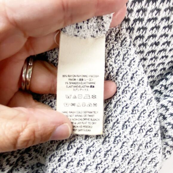 Free People Timber Cowl Neck Tank Top Pullover White Black Women's Medium Casual - Picture 8 of 12